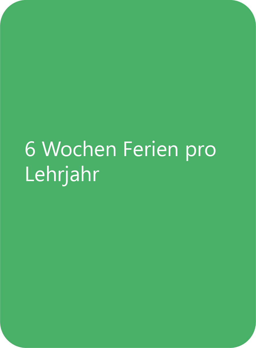 In einer Ausbildung beim Kanton Luzern hast du 6 Wochen Ferien pro Lehrjahr - auch nach dem 20. Geburtstag. 
