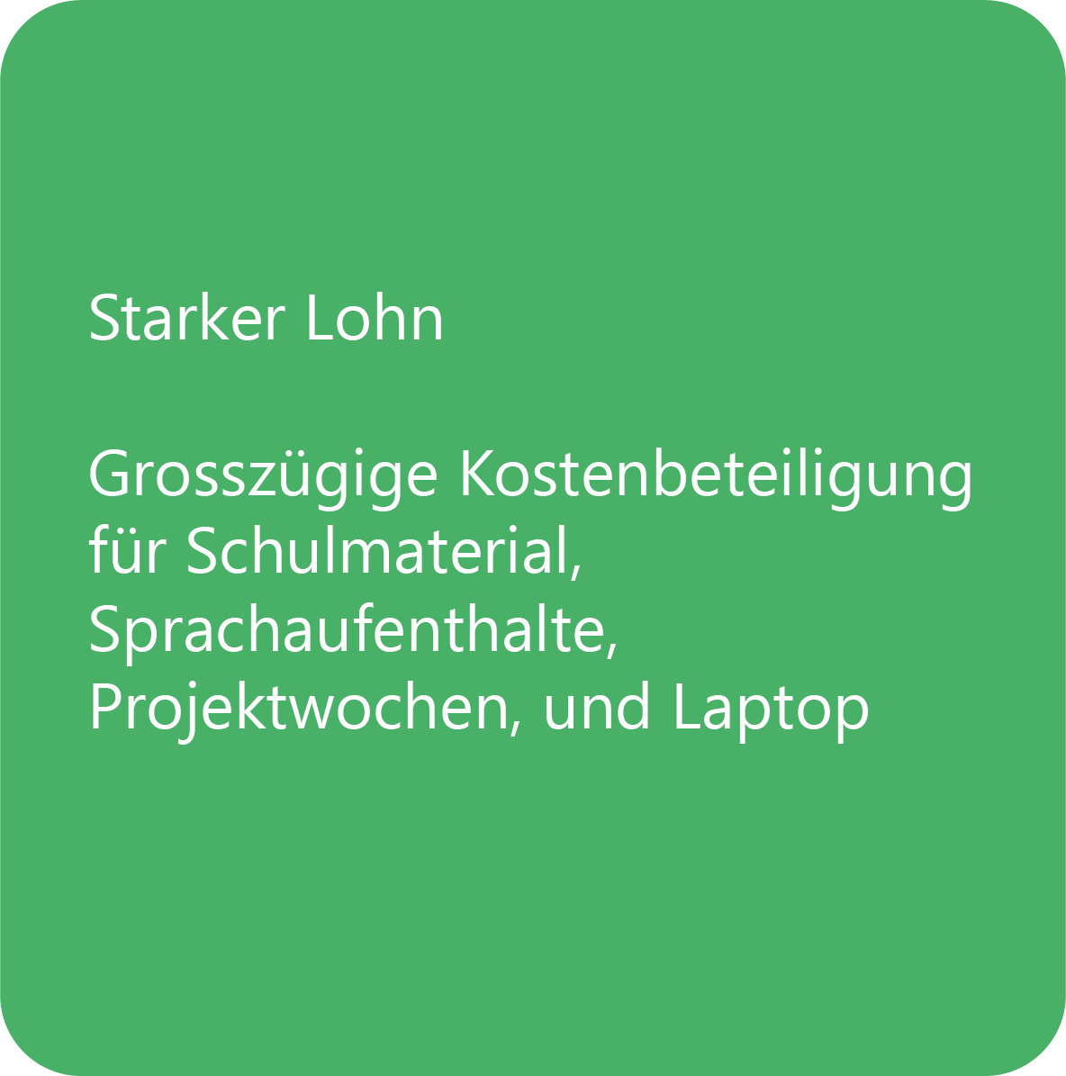 In einer Ausbildung beim Kanton Luzern erhältst du einen starken Lohn und grosszügige Kostenbeteiligung für Schulmaterial, Sprachaufenthalte, Projektwochen, und Laptop.
